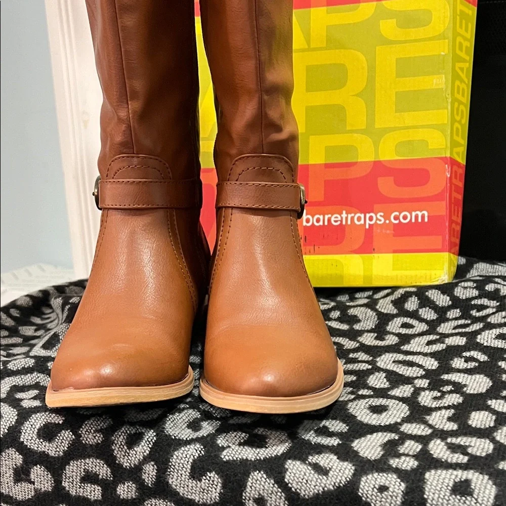 BareTraps Women's Tan Over the Knee Boots